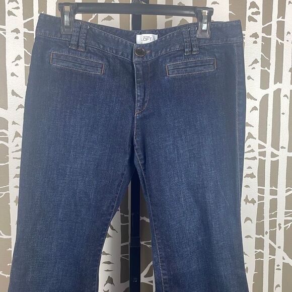 Ann Taylor Dark Blue Flare Jeans - Picture 6 of 9